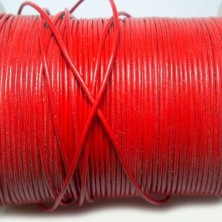 CCR1 / Cordón cuero redondo 1mm. Rojo. 1 Metro.
